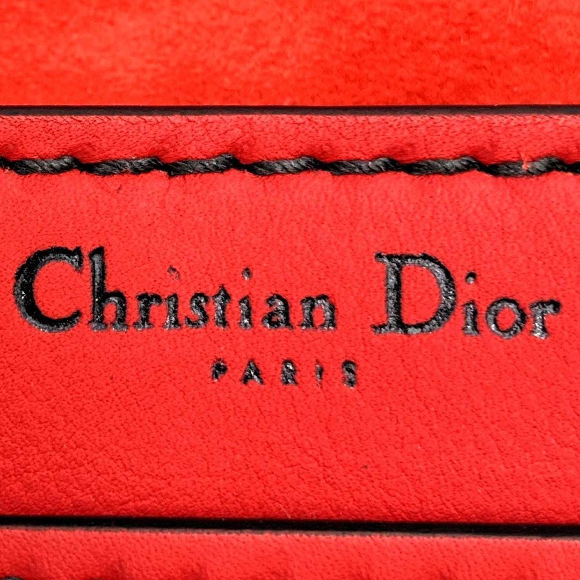 Christian Dior Red Color Leather Shoulder Bag (Pre-Owned)