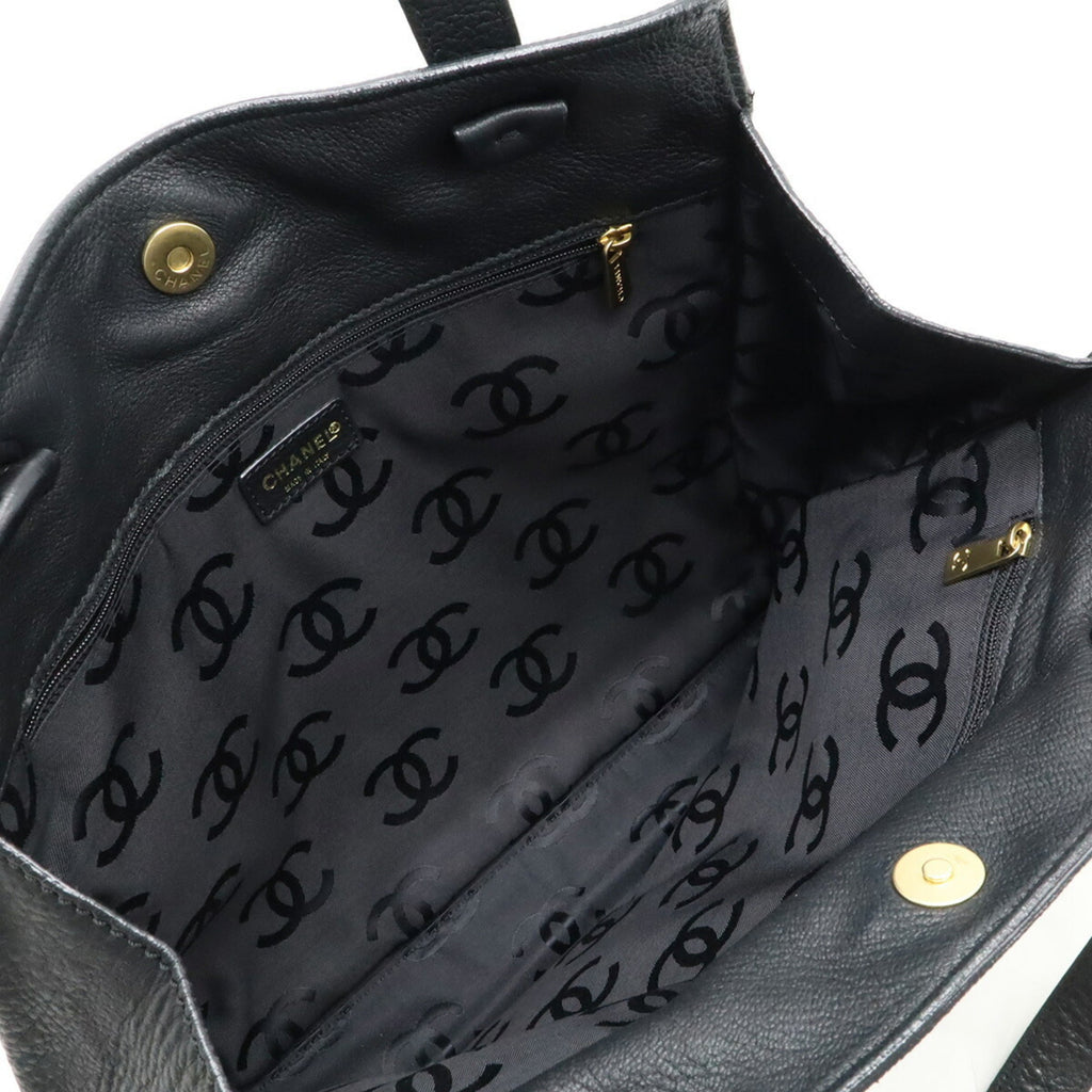 Chanel Black Leather Shoulder Bag Tote Bag