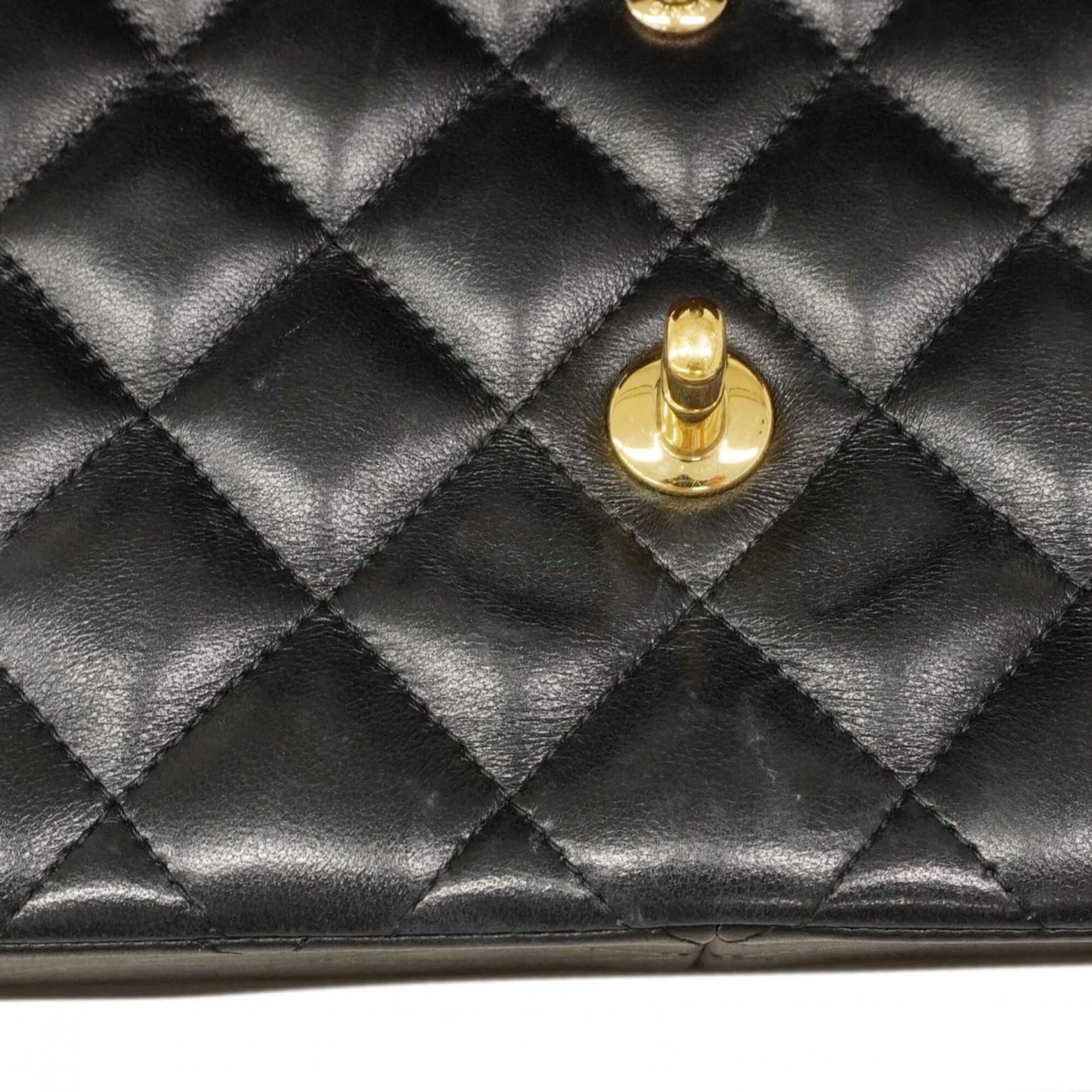 Chanel Black Leather Shoulder Bag