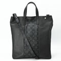 Louis Vuitton Black Noir Taigarama Monogram Shoulder Bag Tote Bag