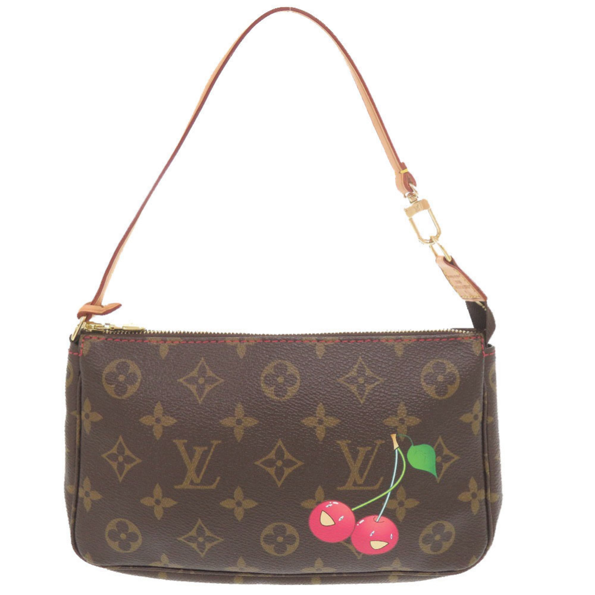 Louis Vuitton Brown Monogram Cherry Monogram Canvas Pochette Pouch