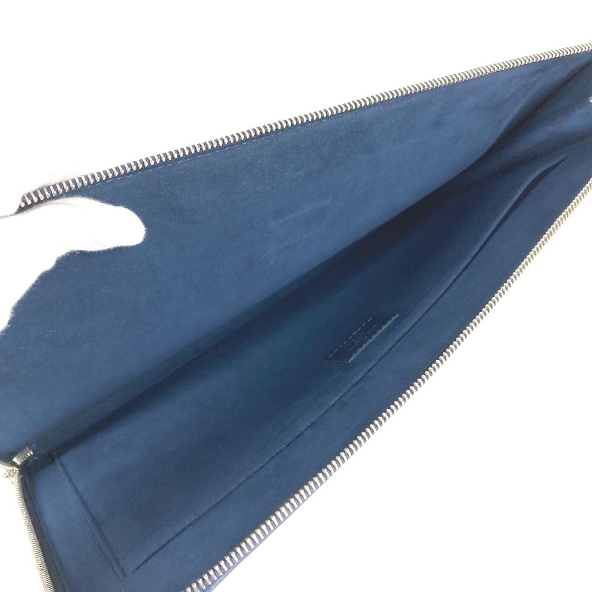 Louis Vuitton Epi Navy Blue Epi Leather Clutch Bag Pochette