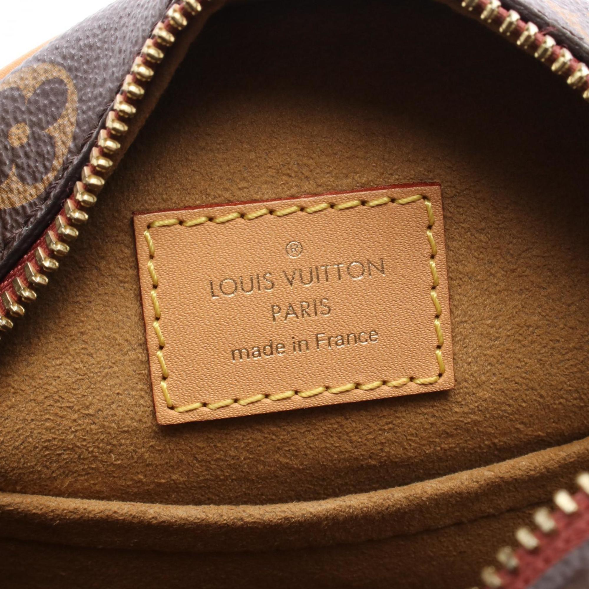 Louis Vuitton Brown Coated Canvas Leather Shoulder Bag