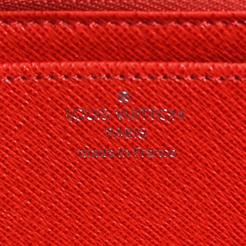 Louis Vuitton Coquelicots Red Color Epi Leather Long Wallet (Tri-Fold)