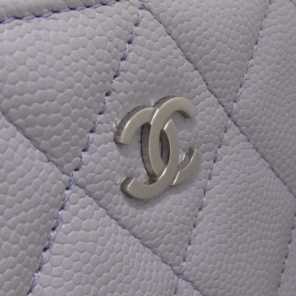 Chanel Light Purple Grained Calfskin Shoulder Bag