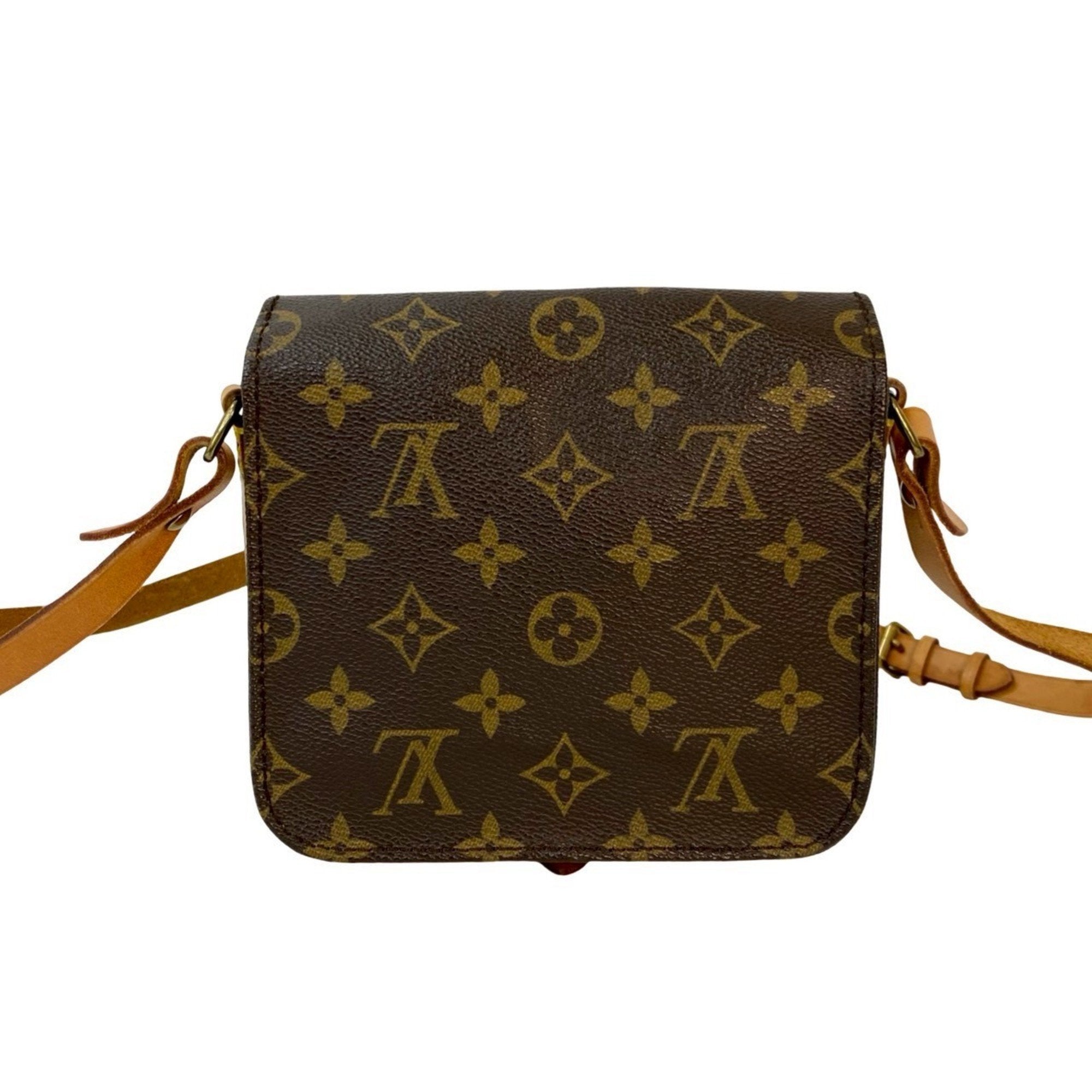 Louis Vuitton Brown Pvc Leather Pochette Shoulder Bag