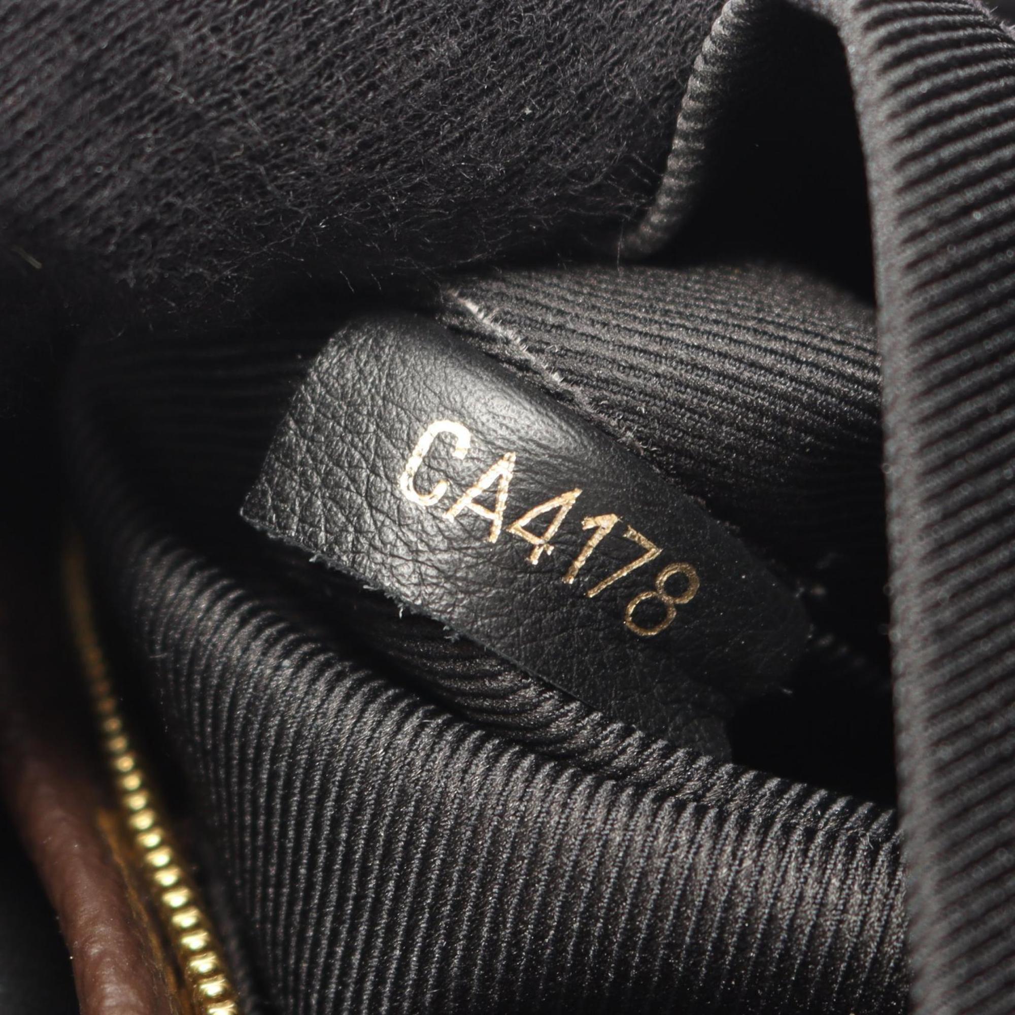 Louis Vuitton Black Brown Monogram Monogram Leather Backpack