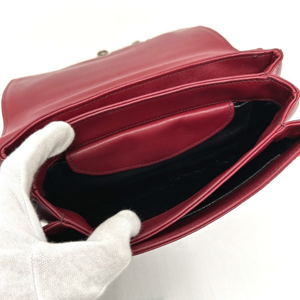 Prada Red Color Leather Shoulder Bag