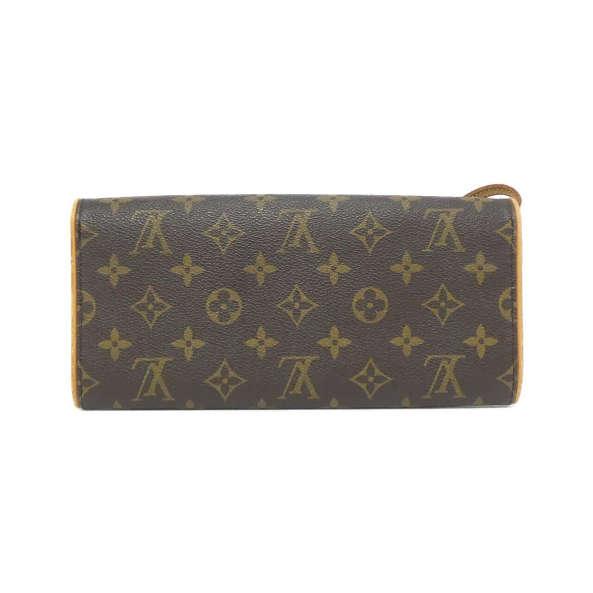 Louis Vuitton Brown Coated Canvas Pochette Shoulder Bag
