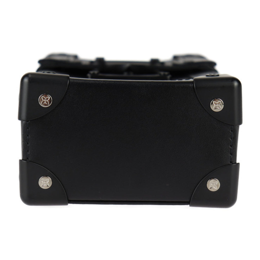 Louis Vuitton Black Gray Leather Pochette Pouch Shoulder Bag