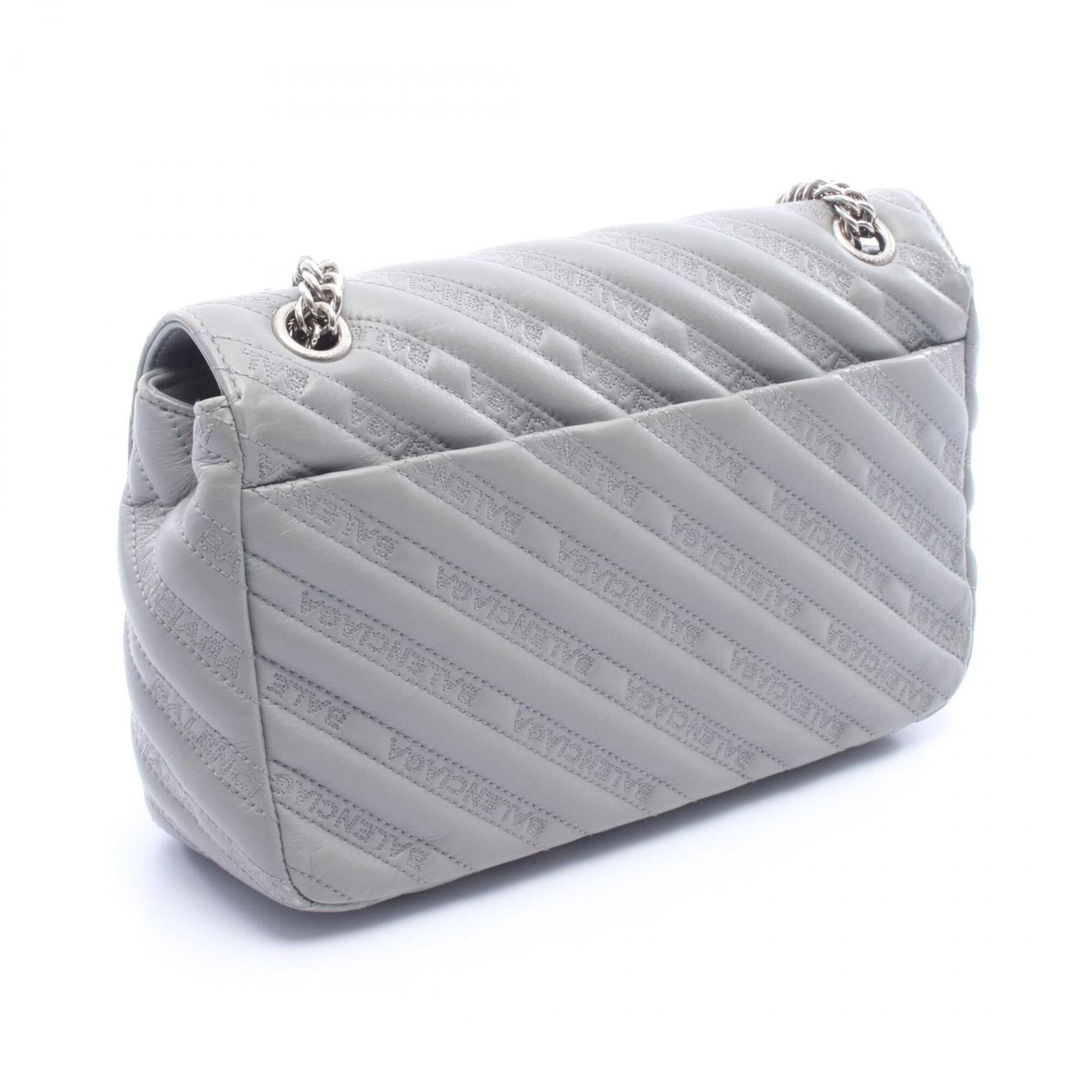 Balenciaga Gray Leather Handbag Shoulder