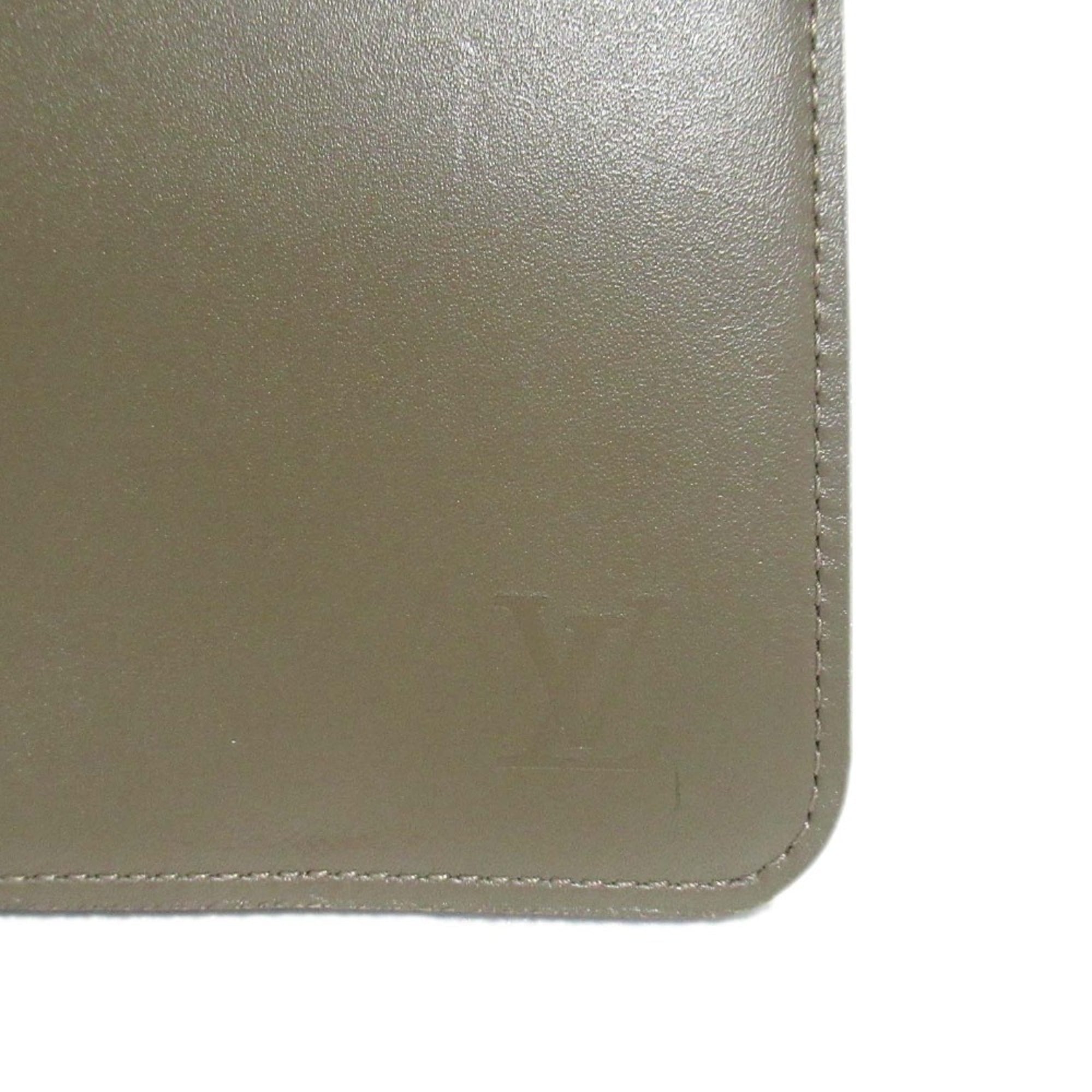 Louis Vuitton Khaki Leather Long Wallet