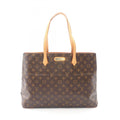 Louis Vuitton Brown Coated Canvas Leather Handbag Tote Bag