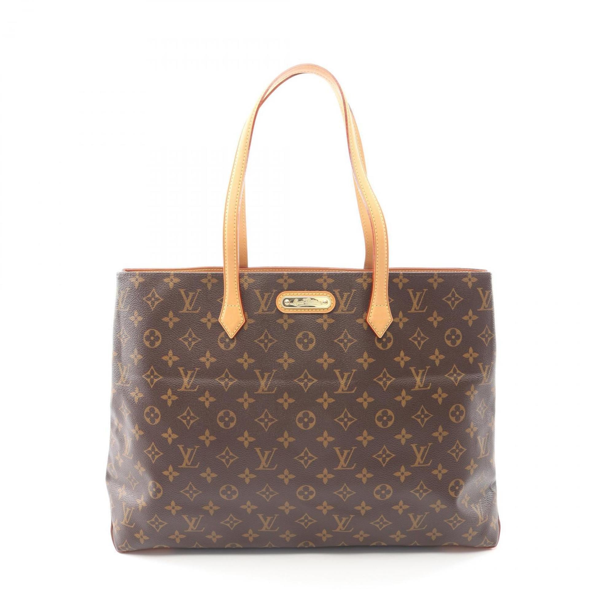 Louis Vuitton Brown Coated Canvas Leather Handbag Tote Bag