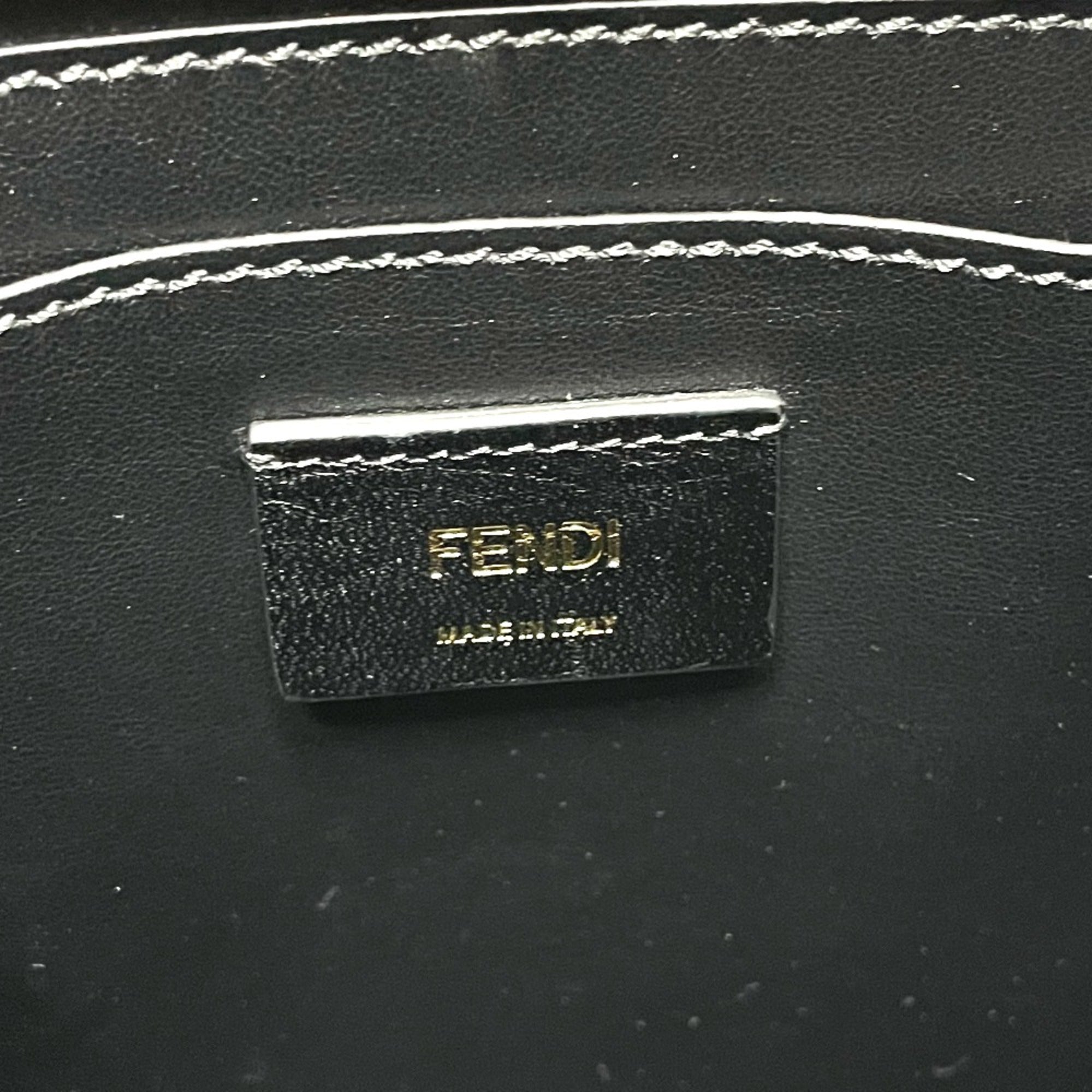 Fendi Yellow Leather Shoulder Bag