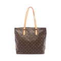 Louis Vuitton Brown Coated Canvas Leather Tote Bag