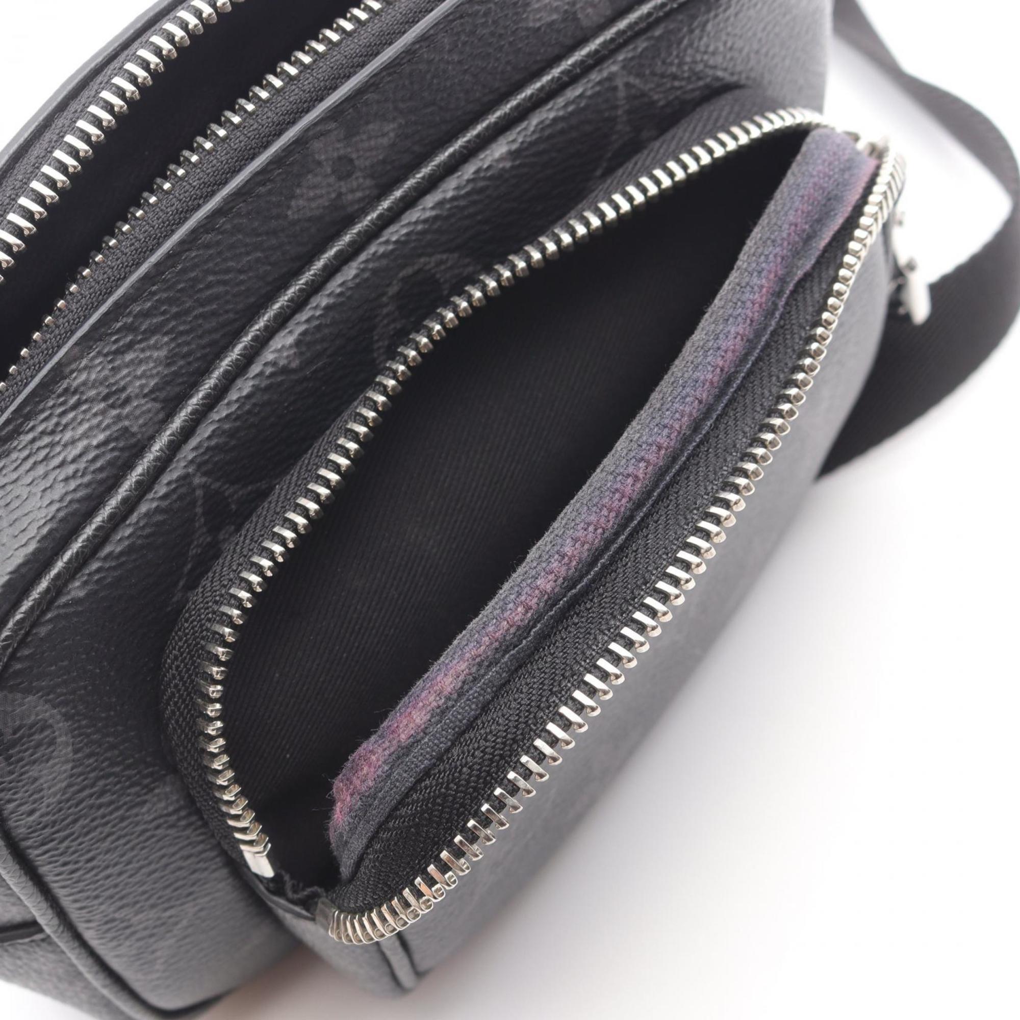 Louis Vuitton Black Coated Canvas Leather Fanny Pack Pochette
