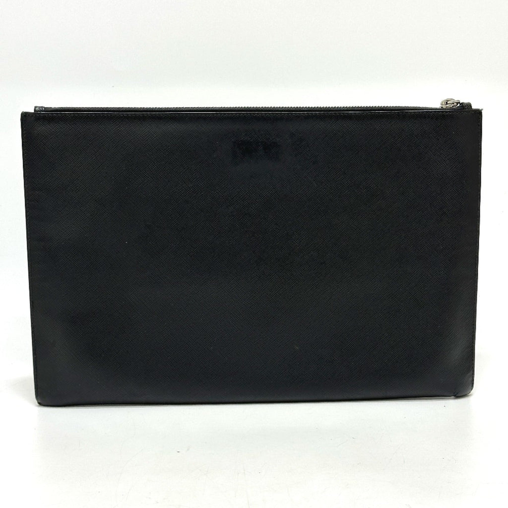 Prada Black Leather Clutch Bag