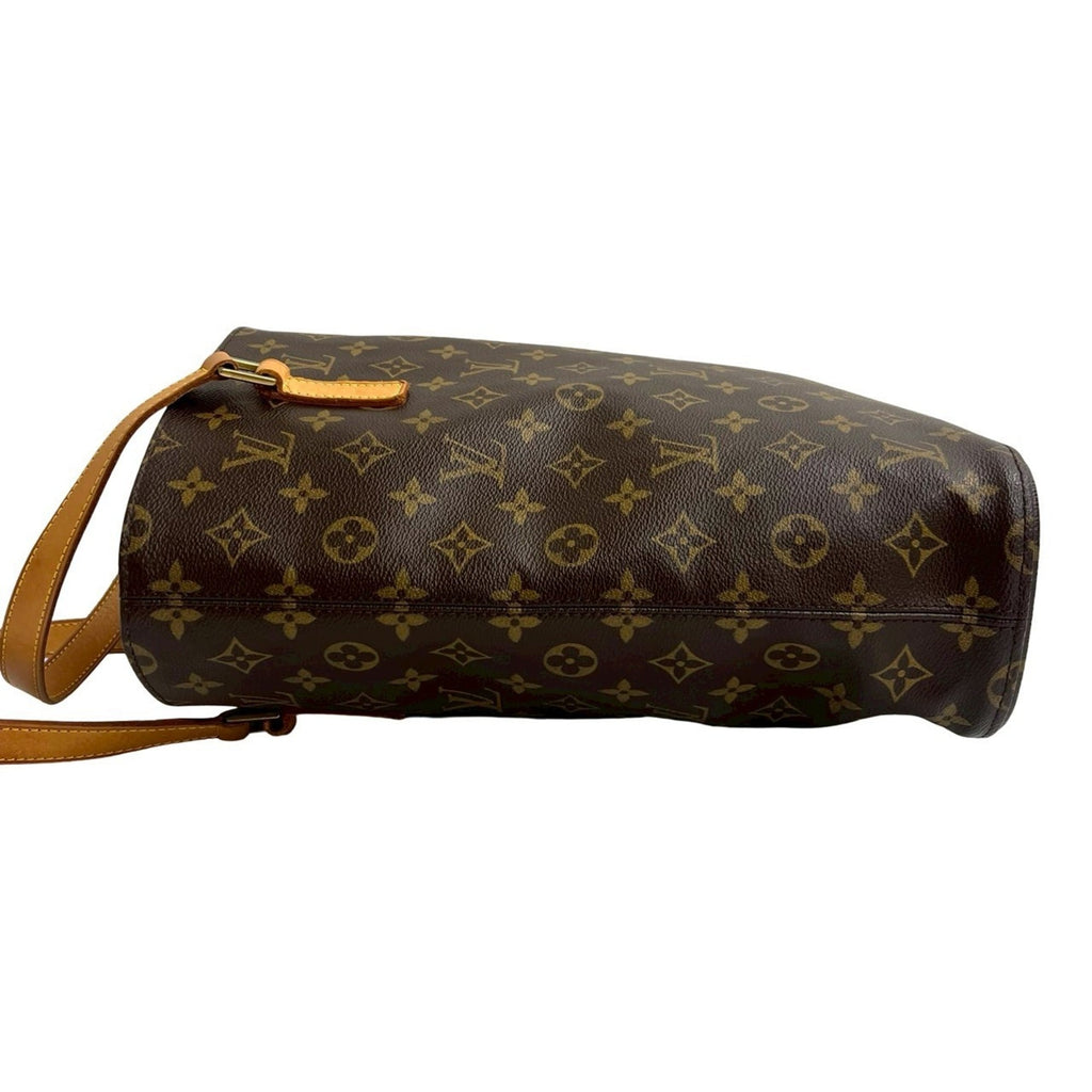 Louis Vuitton Brown Leather Pvc Handbag Tote Bag