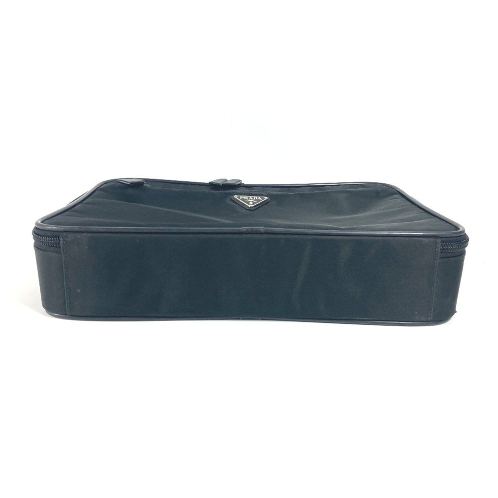 Prada Black Leather Nylon Handbag Shoulder Bag