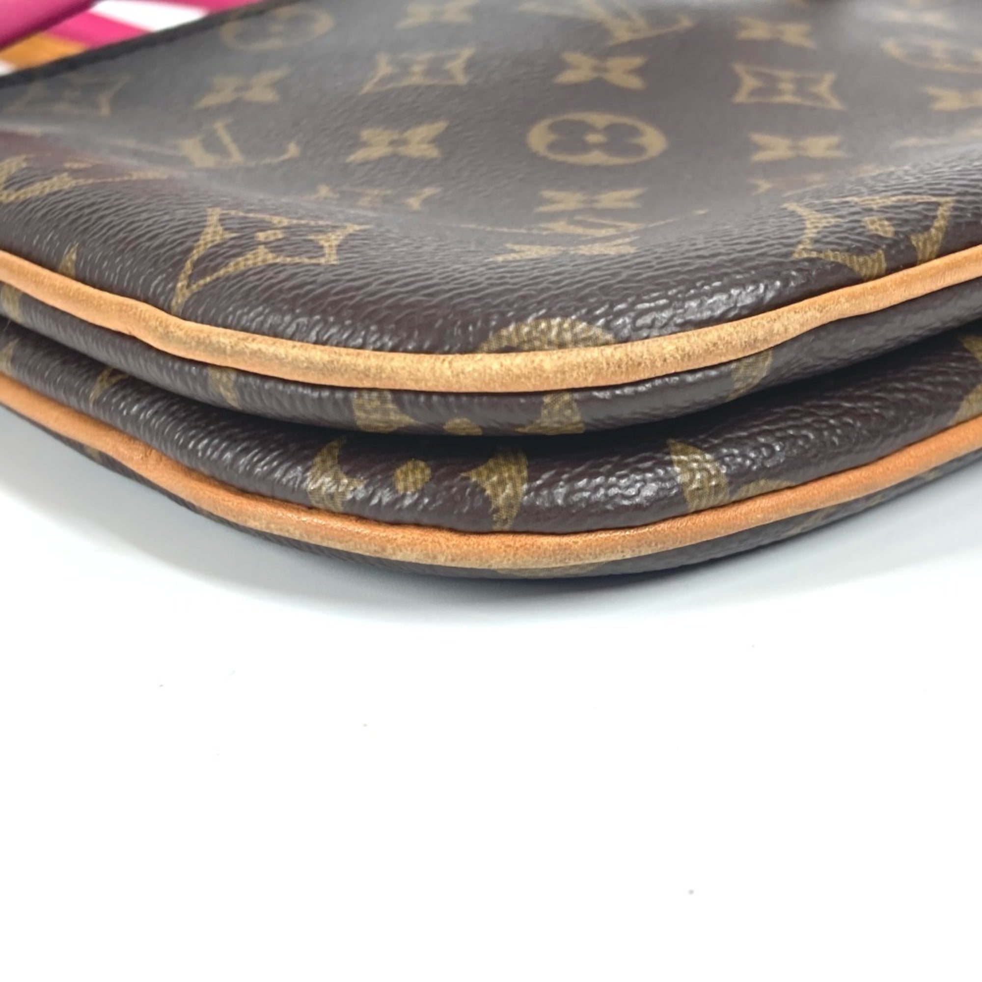 Louis Vuitton Brown Monogram Pink Monogram Pochette Shoulder Bag