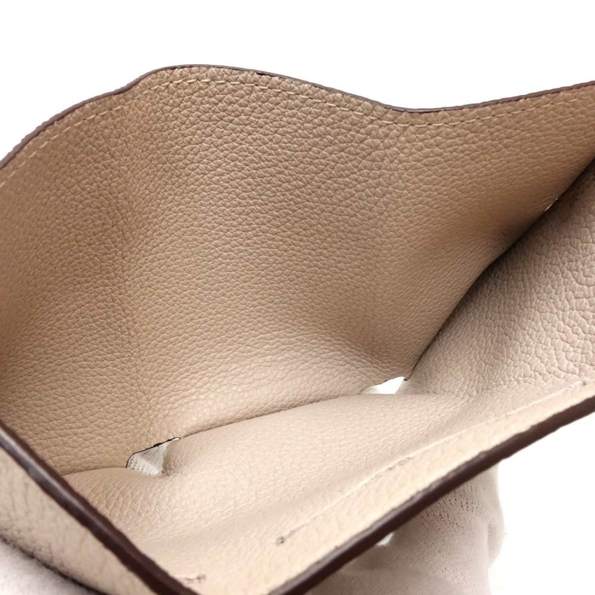 Louis Vuitton Grayish Leather Wallet (Tri-Fold)