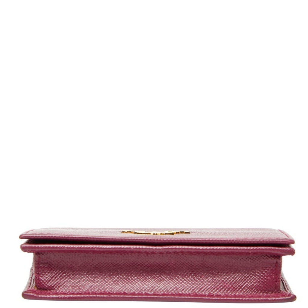 Prada Purple Leather Coin Purse/Coin Case