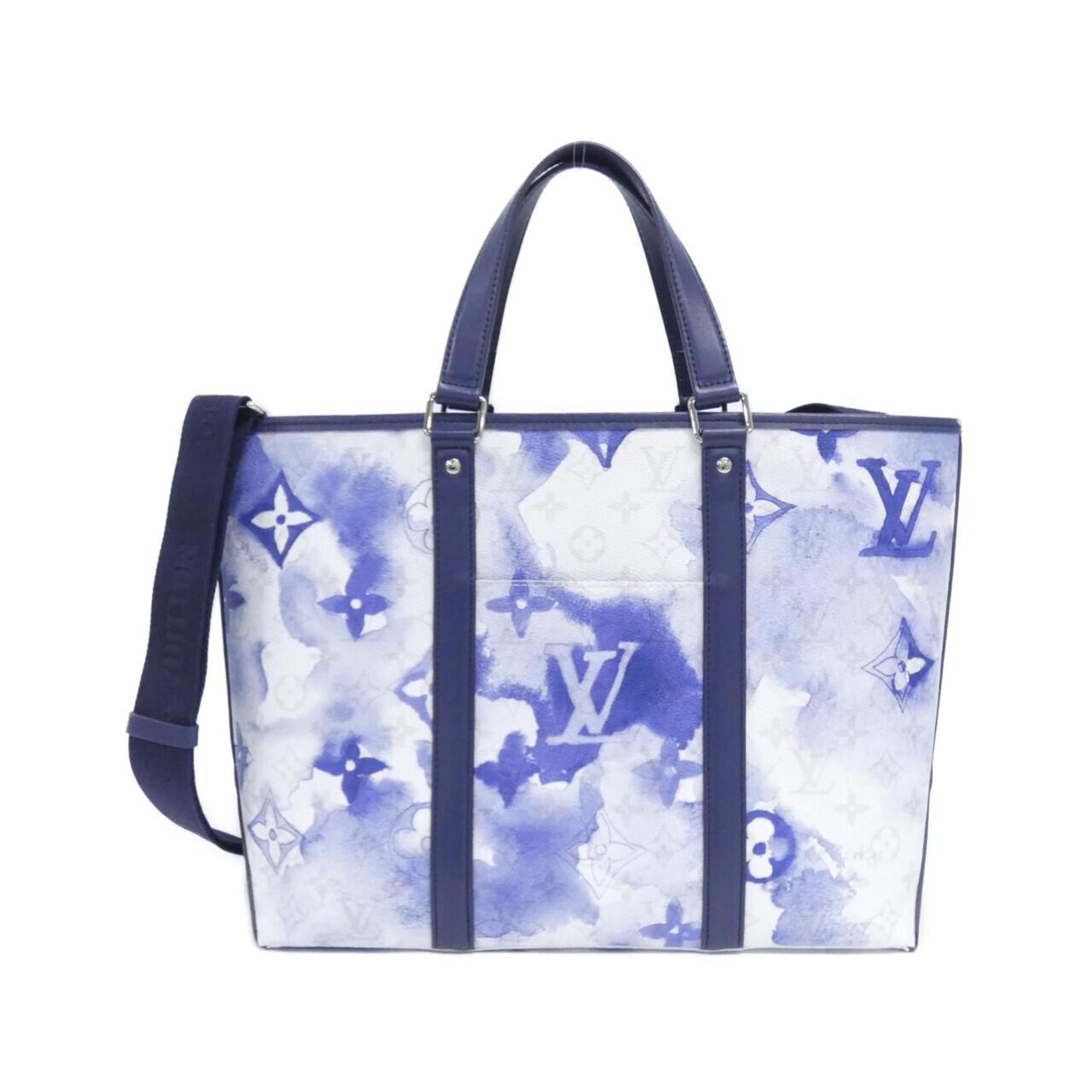 Louis Vuitton Blue Coated Canvas Handbag