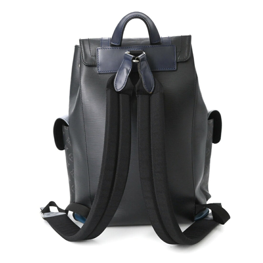 Louis Vuitton Black Blue Gray Monogram Eclipse Monogram Eclipse Epi Leather Backpack