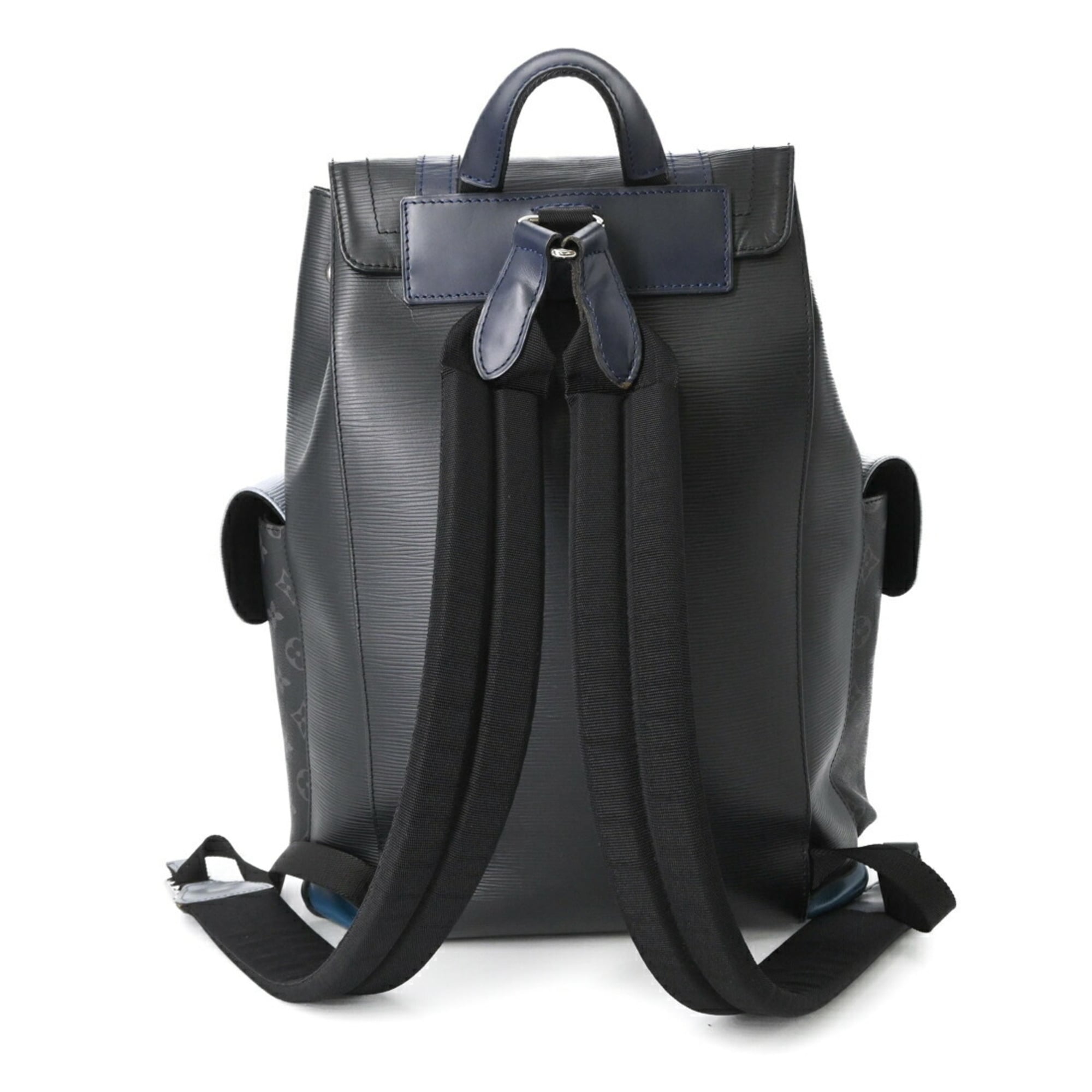 Louis Vuitton Black Blue Gray Monogram Eclipse Monogram Eclipse Epi Leather Backpack