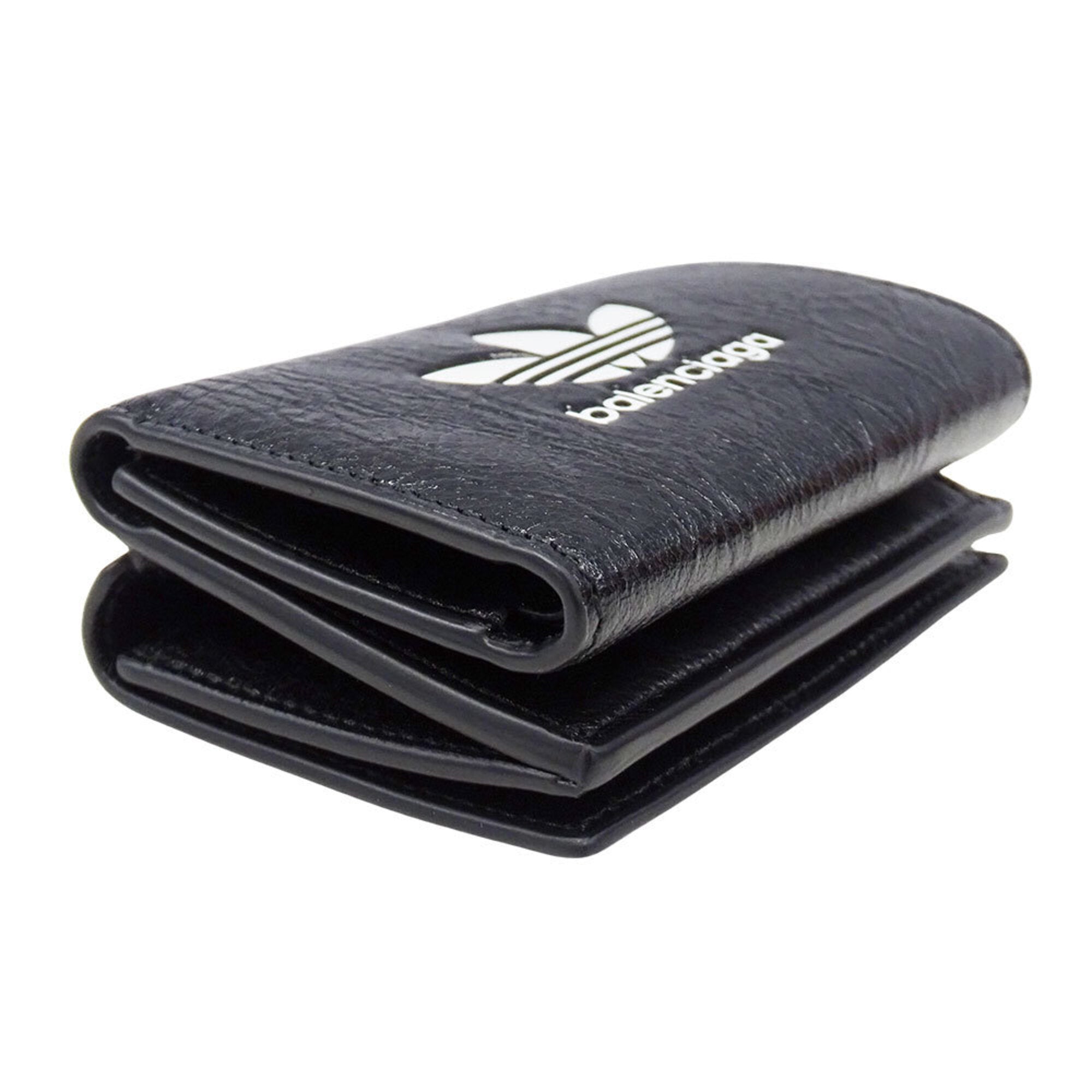 Balenciaga Black Leather Wallet (Tri-Fold)