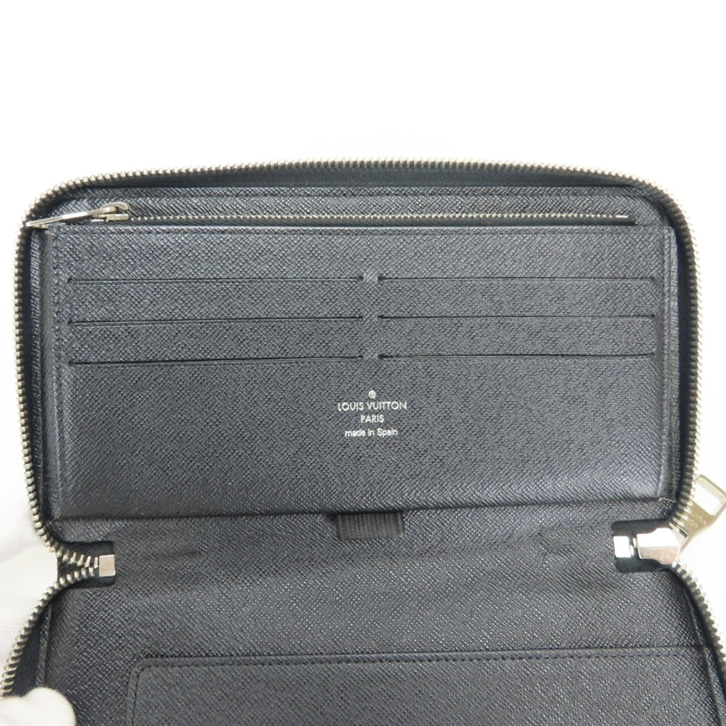 Louis Vuitton Black Gray Damier Graphite Leather Long Wallet