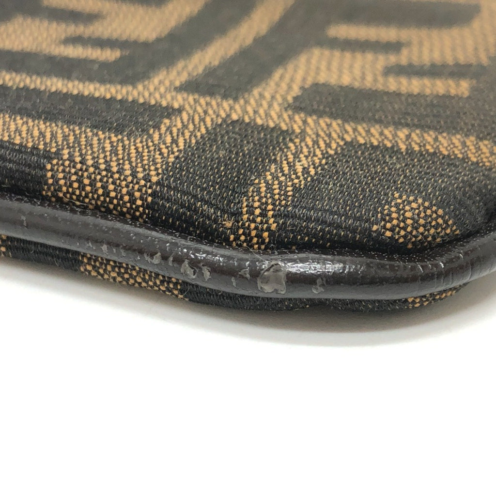 Fendi Brown Cloth Coin Purse/Coin Case
