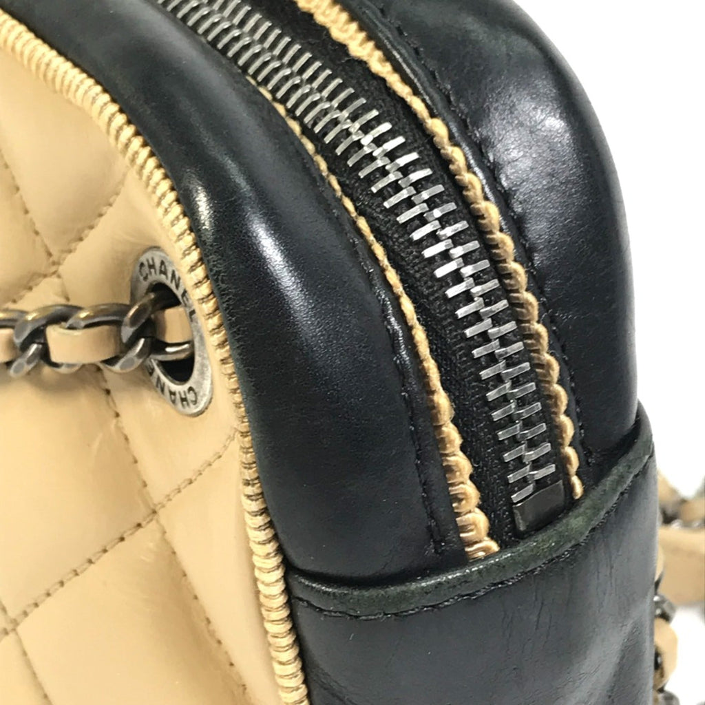 Chanel Beige Leather Shoulder Bag