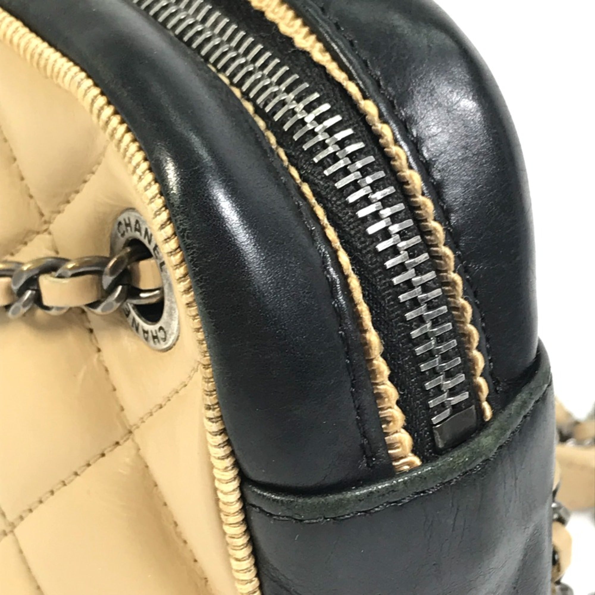 Chanel Beige Leather Shoulder Bag