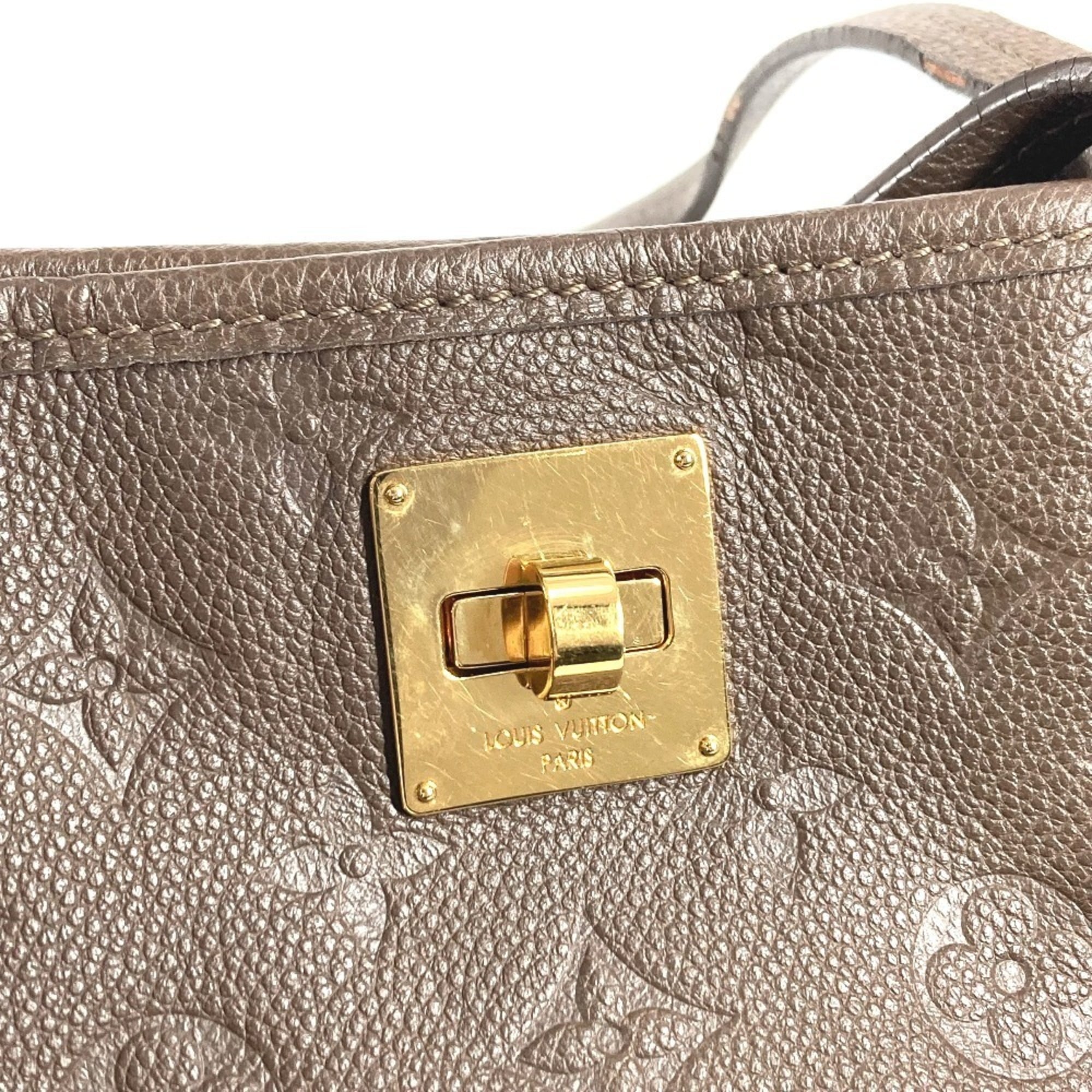 Louis Vuitton Brown Monogram Empreinte Leather Handbag Shoulder Bag Tote Bag