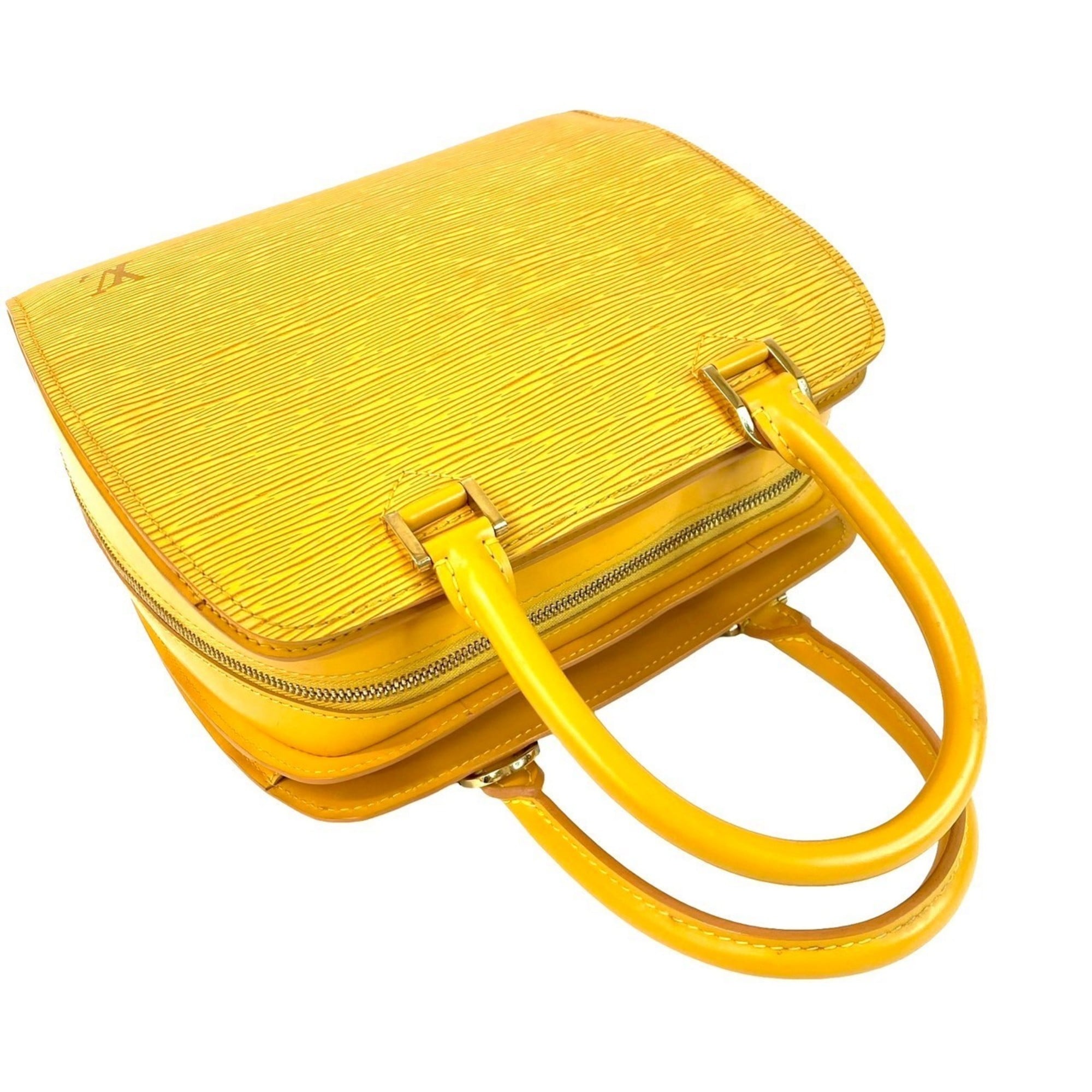 Louis Vuitton Yellow Epi Leather Handbag