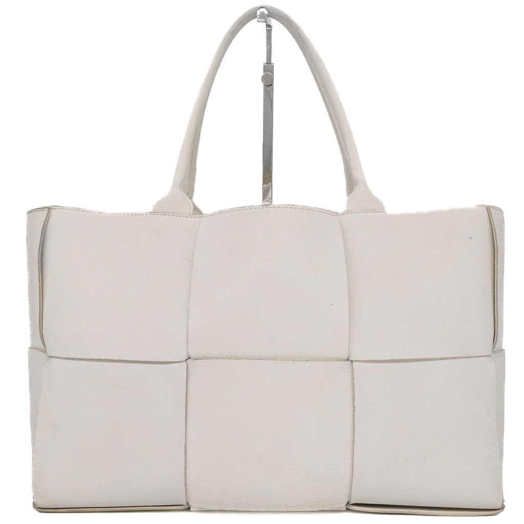 Bottega Veneta White Leather Tote Bag