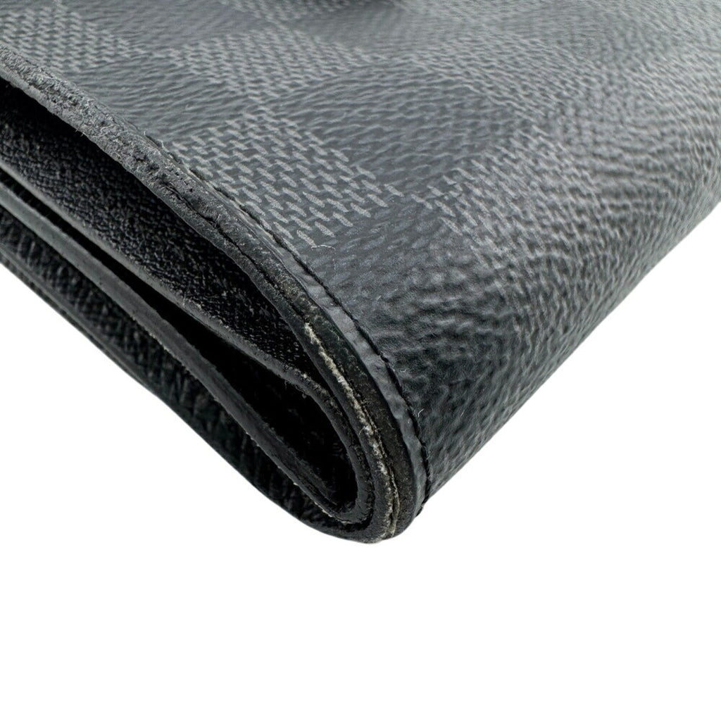 Louis Vuitton Black Gray Leather Wallet