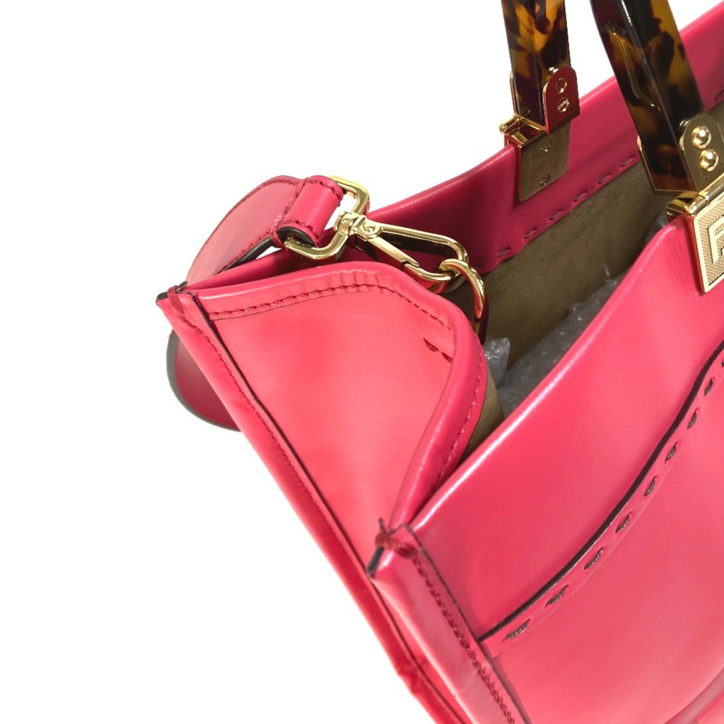 Fendi Pink Leather Tote Bag