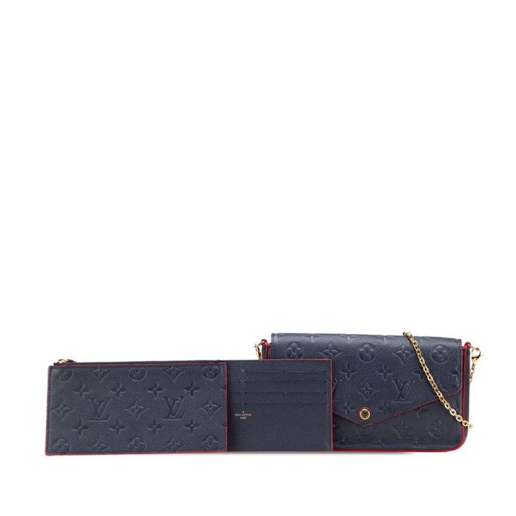 Louis Vuitton Marine Rouge Navy Leather Pochette Shoulder Bag