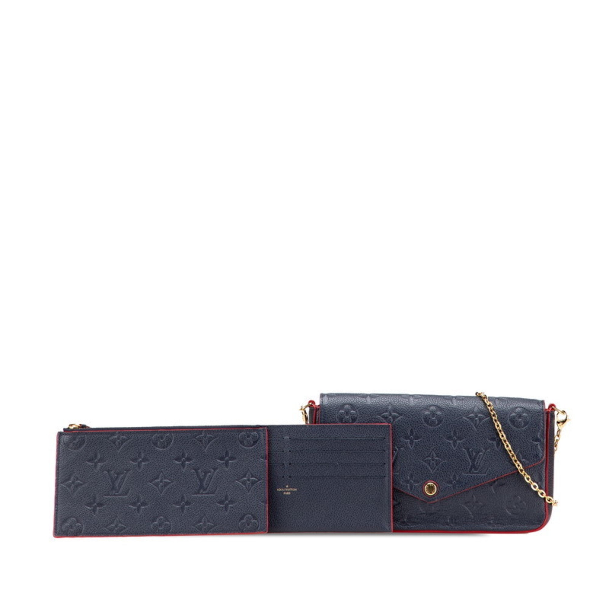 Louis Vuitton Marine Rouge Navy Leather Pochette Shoulder Bag