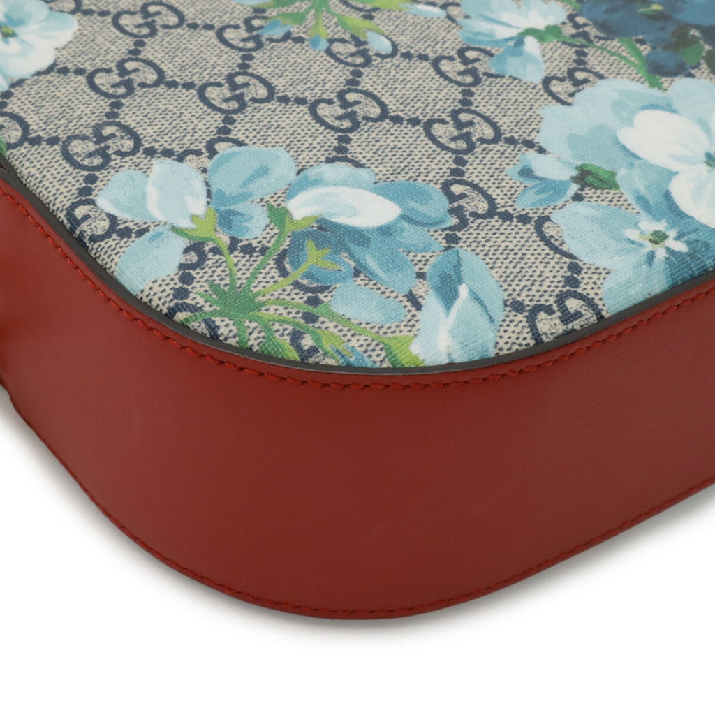 Gucci Beige Blue Multi-Color Red Color Gg Supreme Shoulder Bag (Pre-Owned)