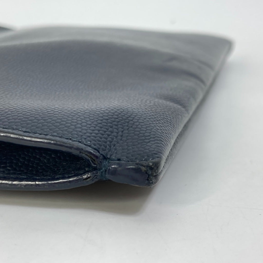 Saint Laurent Navy Leather Clutch Bag (Pre-Owned)