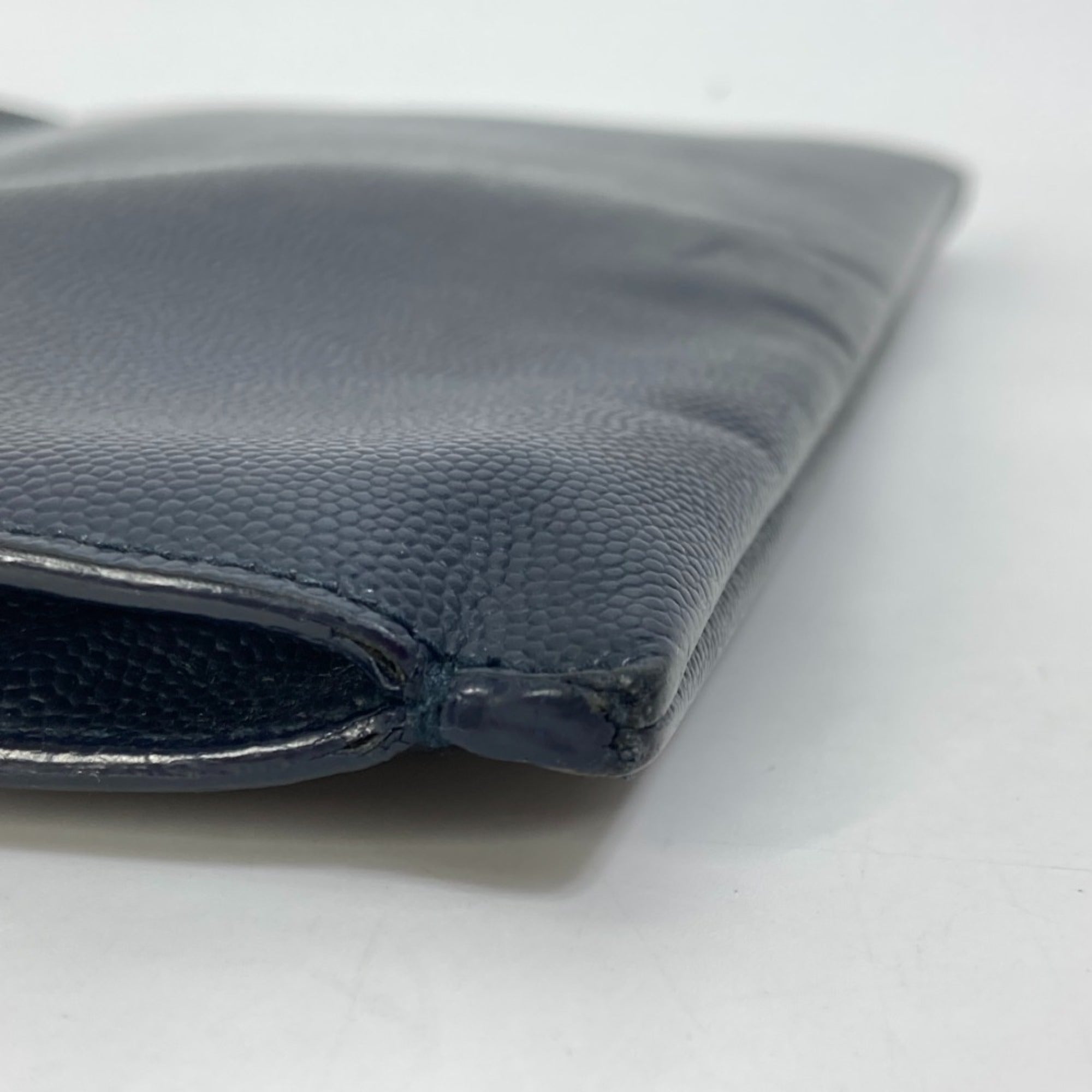 Saint Laurent Navy Leather Clutch Bag (Pre-Owned)