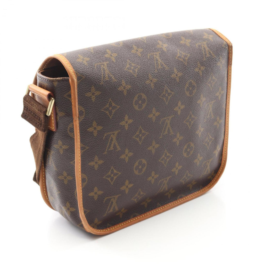 Louis Vuitton Brown Coated Canvas Leather Shoulder Bag