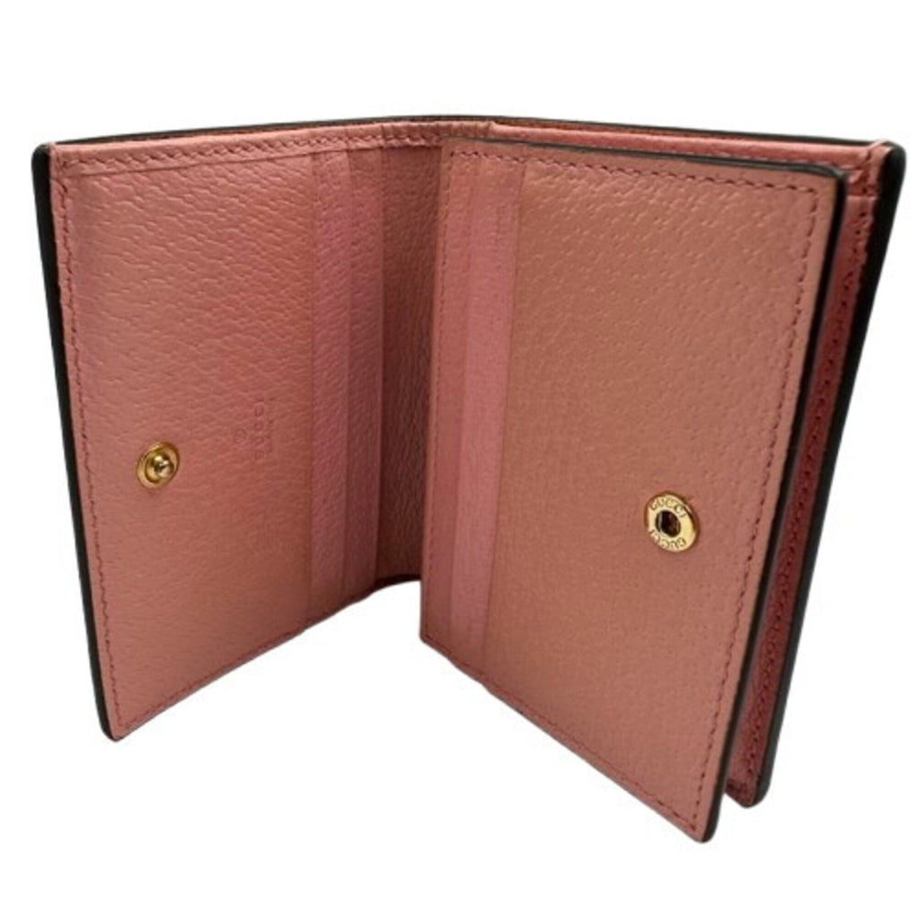 Gucci Pink Leather Card Wallet (Pre-Owned)