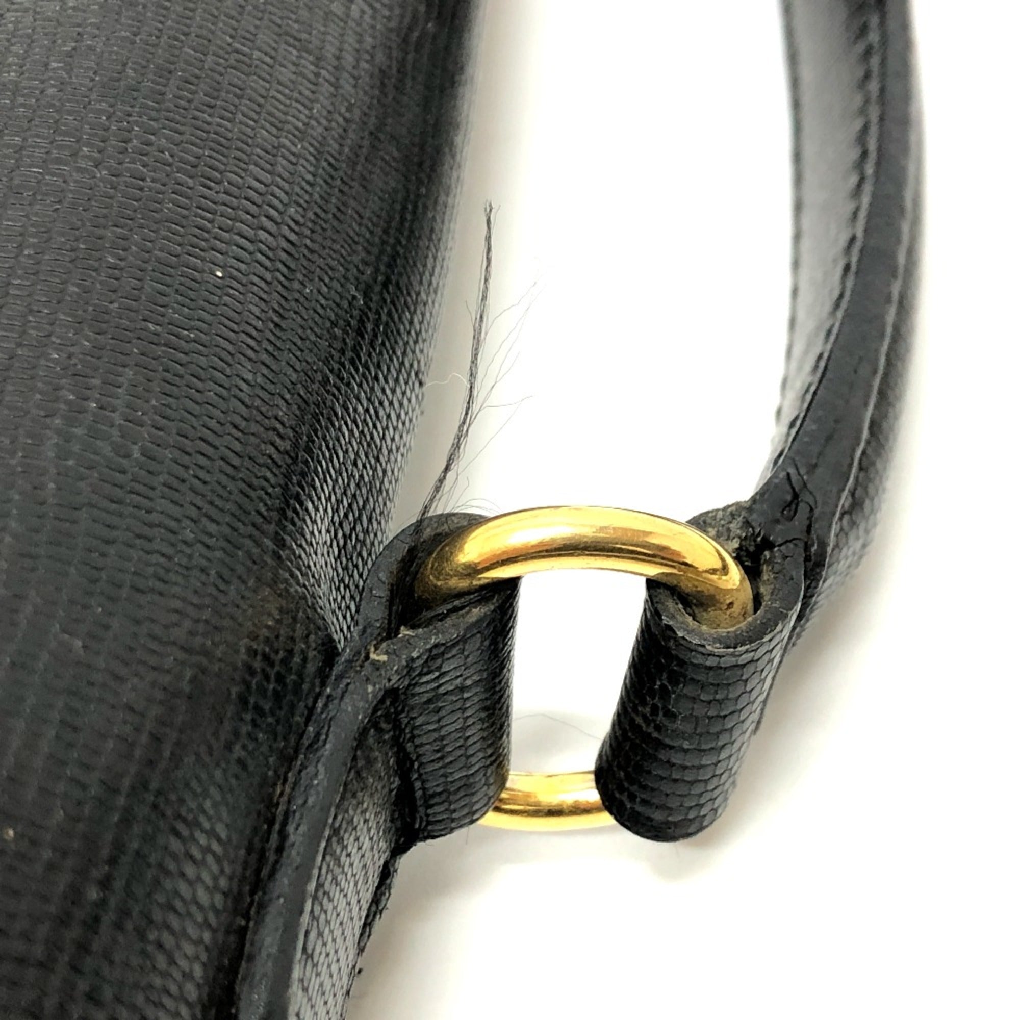Celine Black Leather Shoulder Bag