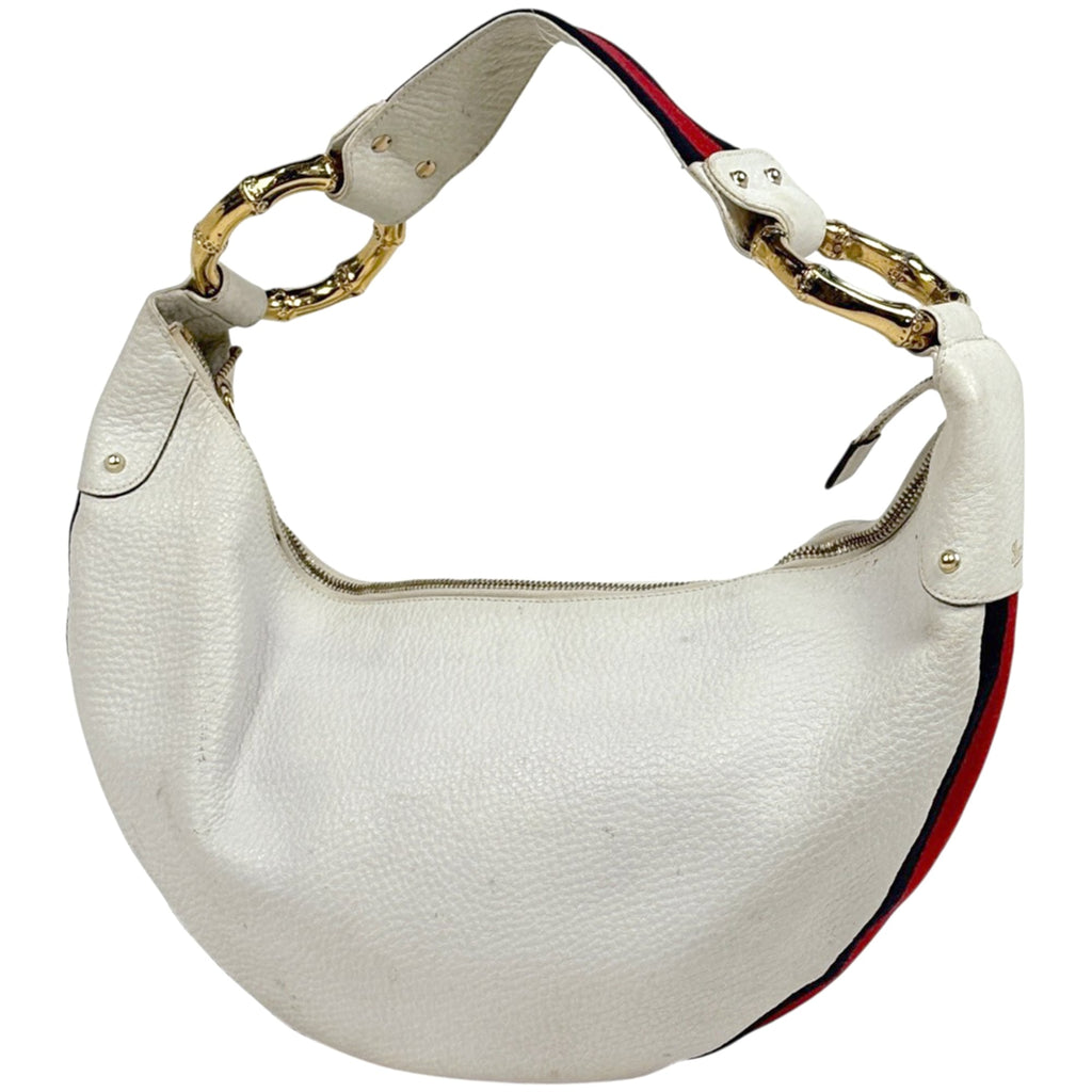 Gucci White Leather Shoulder Bag (Pre-Owned)
