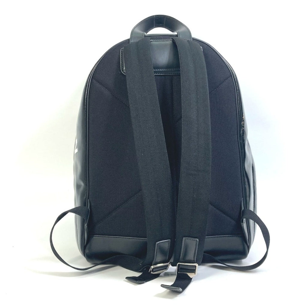 Burberry Black White Coated Canvas Backpack